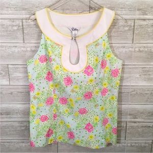 Lilly Pulitzer Keyhole Blouse SZ 14